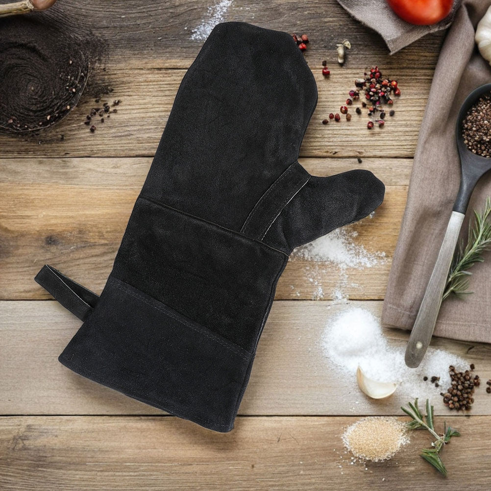 Luvas de forno pretas resisten - Heat Resistant Glove avaliação e preço